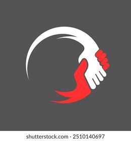 simple and modern classic style hand logo