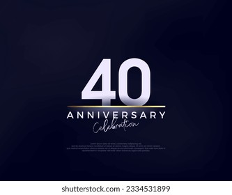 Simple modern and clean 40th anniversary celebration vector. Premium vector background for greeting and celebration.