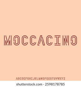 Simple modern clean condensed alphabet display font vector. Minimalist coffee shop typography style