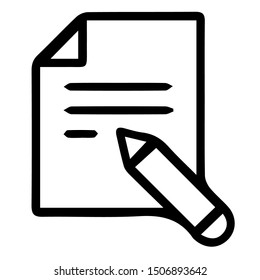 simple, modern clean, minimalist document icon outline 