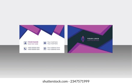 Simple modern and clean professional elegant business card template