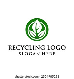 simple, modern, clean recycling logo concept