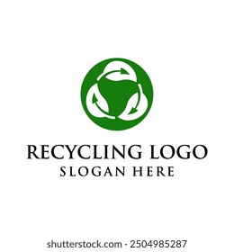 simple, modern, clean recycling logo concept