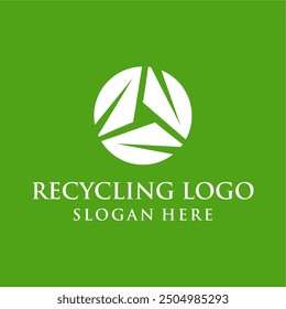 Concepto de logotipo de reciclaje simple, moderno y limpio