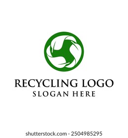 simple, modern, clean recycling logo concept