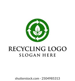 simple, modern, clean recycling logo concept