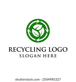 simple, modern, clean recycling logo concept
