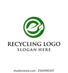 simple, modern, clean recycling logo concept