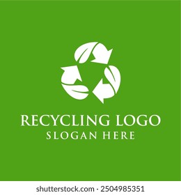 einfaches, modernes, sauberes Recycling-Logo-Konzept
