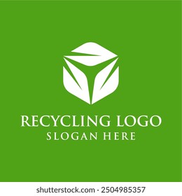 simple, modern, clean recycling logo concept