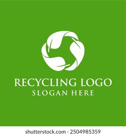 Concepto de logotipo de reciclaje simple, moderno y limpio