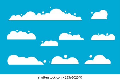 simple and modern cloud vector set