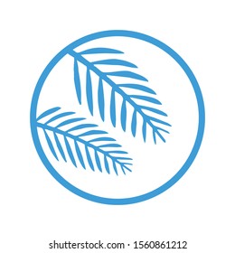 simple and modern coconut leaf logo