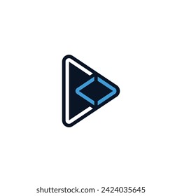 Simple and modern coding video logo