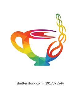 Simple modern coffee and cafe logo design template.  Coffee logo concept design.