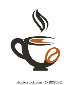 Simple modern coffee and cafe logo design template.  Coffee logo concept design.
