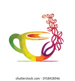 Simple modern coffee and cafe logo design template.  Coffee logo concept design.