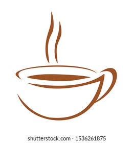 Simple and modern coffee cup vector logo