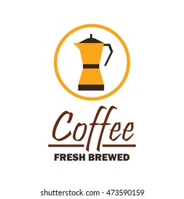 Simple modern coffee logo design template