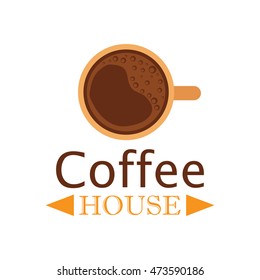 Simple modern coffee logo design template