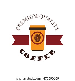 Simple modern coffee logo design template