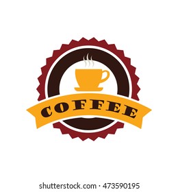 Simple modern coffee logo design template