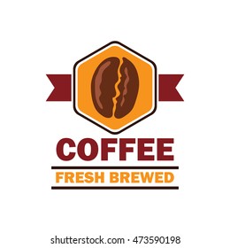 Simple modern coffee logo design template