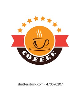 Simple modern coffee logo design template