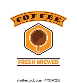 Simple modern coffee logo design template
