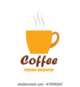 Simple modern coffee logo design template