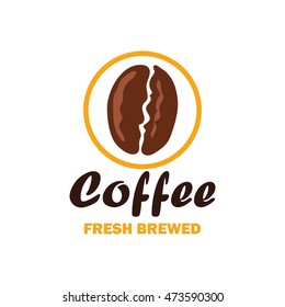 Simple modern coffee logo design template