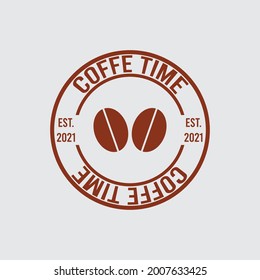simple and modern coffee shop logo with circle shape