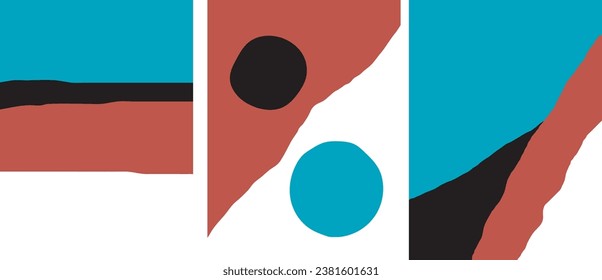 simple modern collection: geometric shapes hand drawn on the background