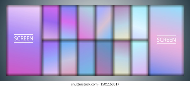 Simple modern color cover design. Set of abstract gradients textures. Background for banner, flyer, business card, poster, wallpaper, brochure, smartphone screen, mobile app