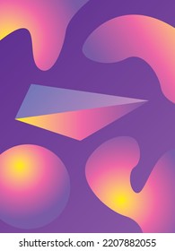 Simple modern color gradient fluid shape color advertising vector background