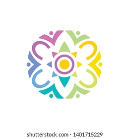 simple modern colorful creative community logo template