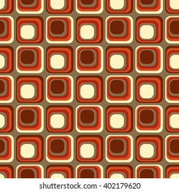 Simple modern colorful fabric texture with structure of repeating boxes with round edges - vector seamless pattern