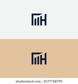 A Simple and Modern combination of the letter H and the up arrow in the middle. H letter logo in a bold and minimalistic style. High quality premium logo design vector template.

