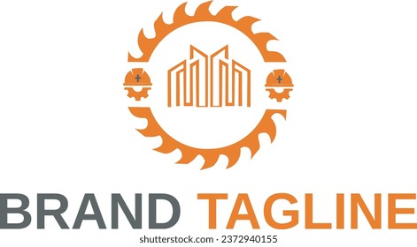 Simple and modern construction and building logos. Suitable for building and apartment construction logos.