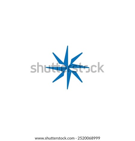 simple Modern and cool star icon logo design