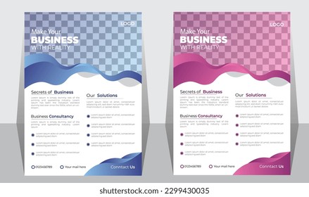 Simple And Modern Corporate Business Flyer  Design  Layout A4, Vector Minimal Creative  Vector illustration  eps  Professional Template