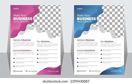 Simple And Modern Corporate Business Flyer  Design  Layout A4, Vector Minimal Creative  Vector illustration  eps  Professional Template