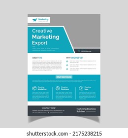 plantilla de folleto empresarial simple y moderna