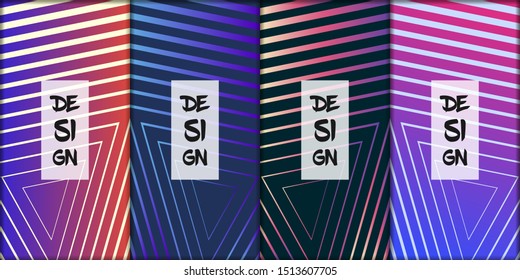 Simple modern covers template design. Geometric figures and colorful gradient background