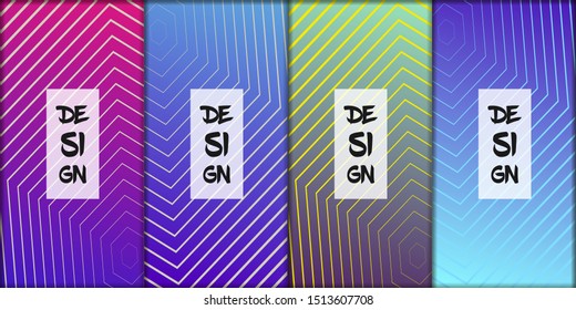 Simple modern covers template design. Geometric figures and colorful gradient background