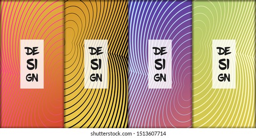 Simple modern covers template design. Geometric figures and colorful gradient background