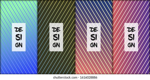 Simple modern covers template design. Geometric figures and colorful gradient background