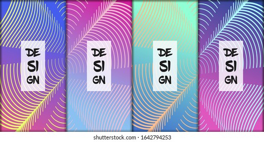 Simple modern covers template design. Geometric figures and colorful gradient background