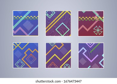Diseño sencillo y moderno. Figuras geométricas y fondo de degradado colorido