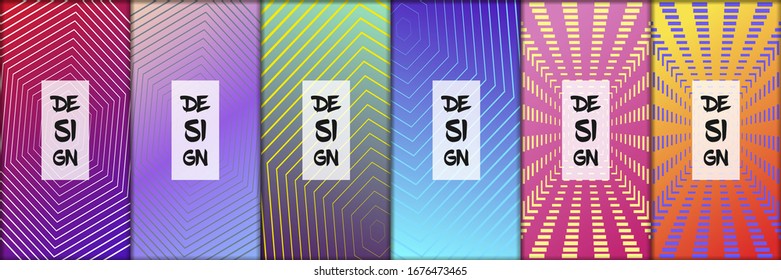 Simple modern covers template design. Geometric figures and colorful gradient background